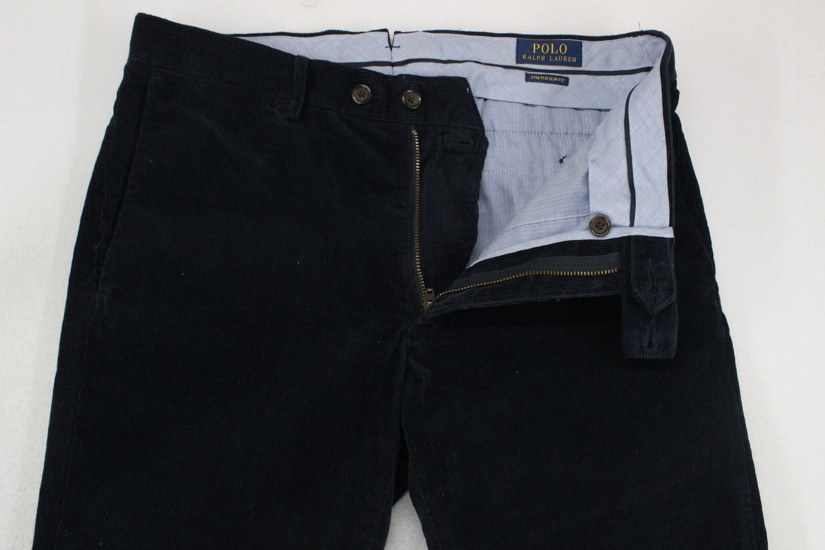 Mens Corduroy Trousers Stretch Slim Fit