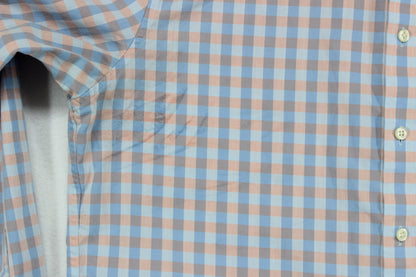 Mens Check Shirt Button Up Long Sleeve