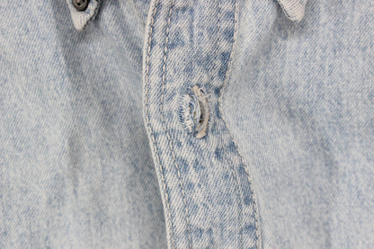 Mens Denim Shirt Long Sleeve Button Up