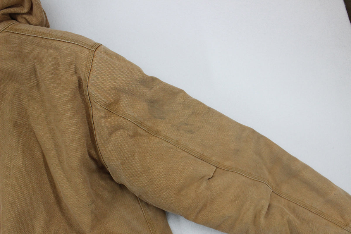 Mens Workwear Jacket Full Zip Hooded Cotton