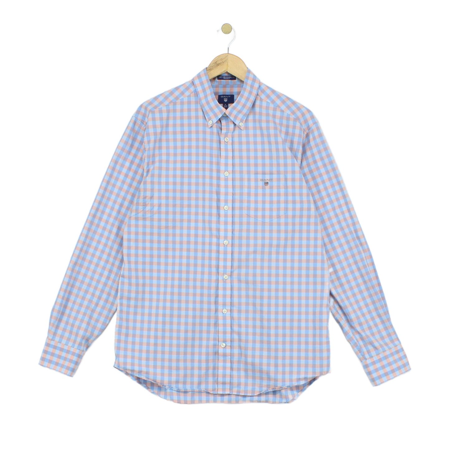 Mens Check Shirt Button Up Long Sleeve