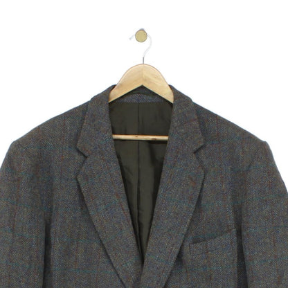 Mens Harris Tweed Blazer Notch Lapel Wool