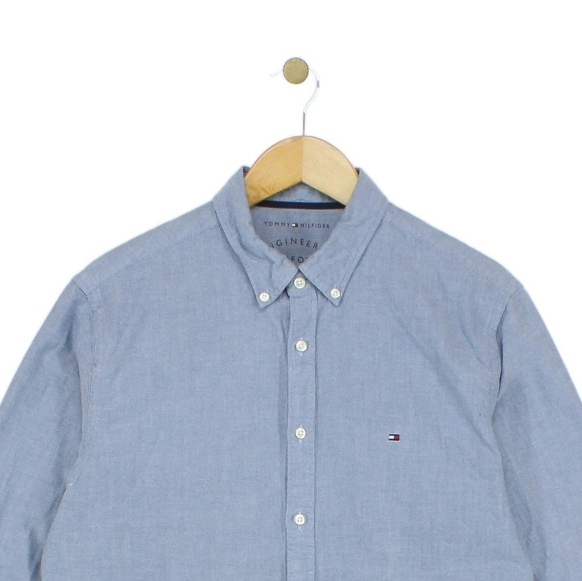 Mens Oxford Shirt Long Sleeve Button Up Cotton