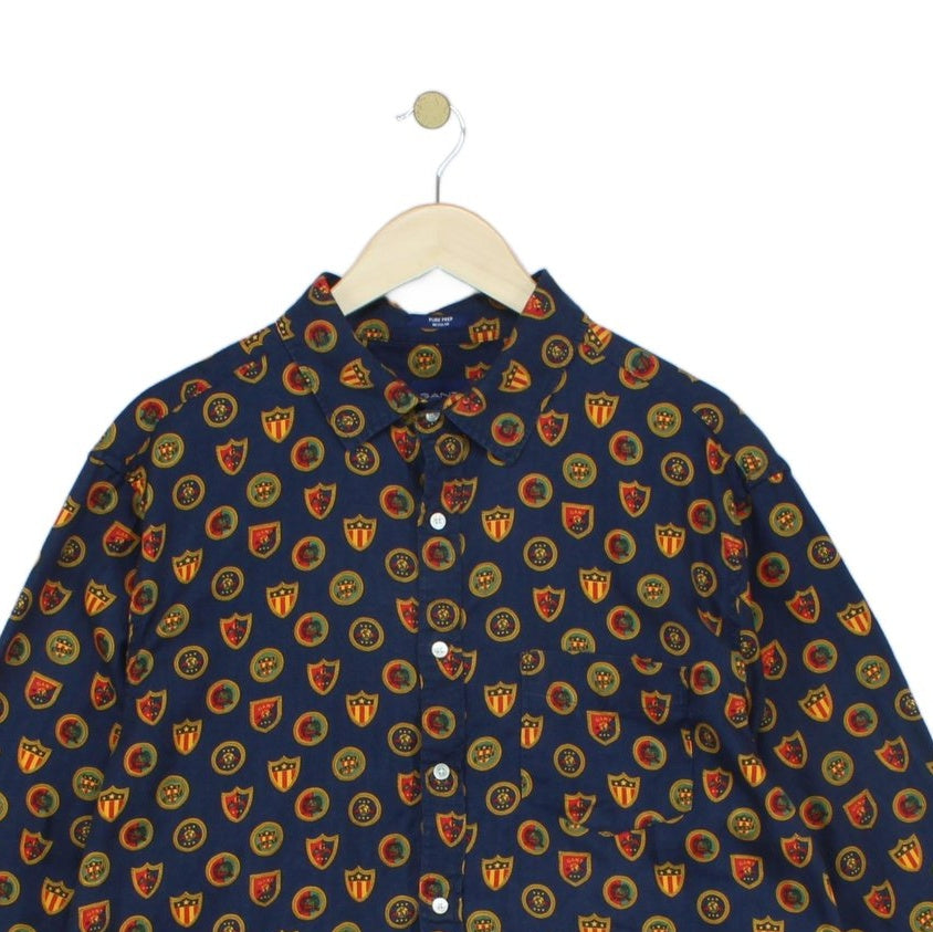 Mens Patterned Shirt Button Up Lyocel Pure Prep