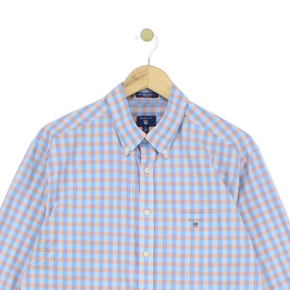 Mens Check Shirt Button Up Long Sleeve