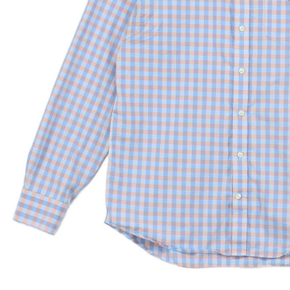 Mens Check Shirt Button Up Long Sleeve