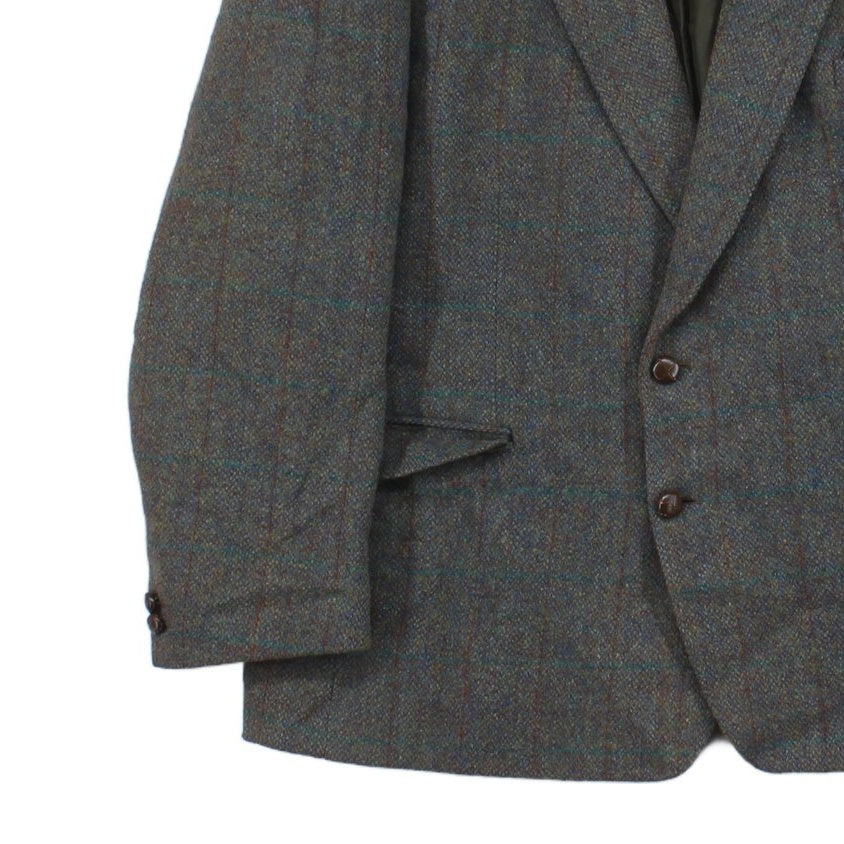 Mens Harris Tweed Blazer Notch Lapel Wool