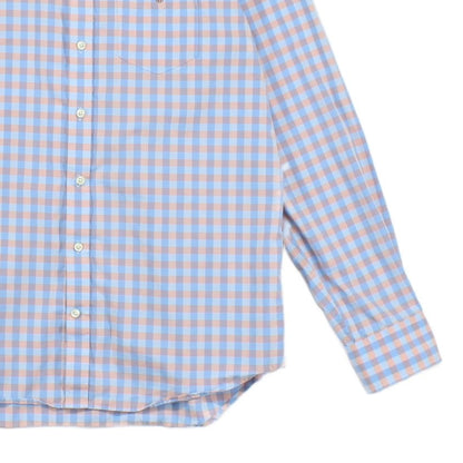 Mens Check Shirt Button Up Long Sleeve