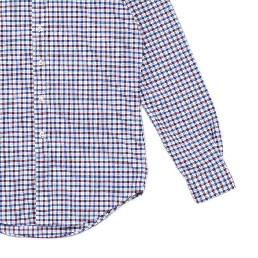 Mens Check Shirt Slim Fit Stretch