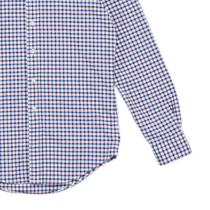 Mens Check Shirt Slim Fit Stretch