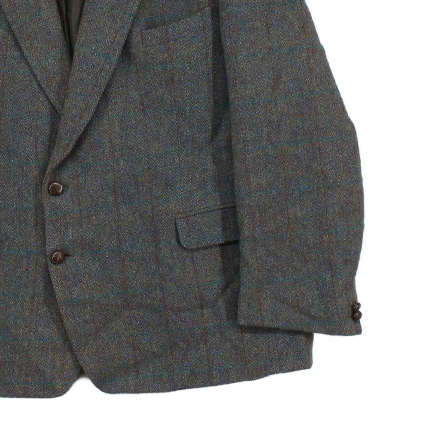 Mens Harris Tweed Blazer Notch Lapel Wool