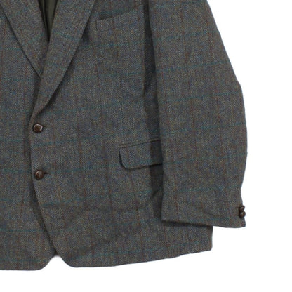 Mens Harris Tweed Blazer Notch Lapel Wool
