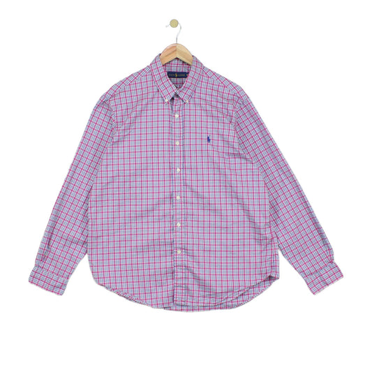 Mens Plaid Shirt Long Sleeve Button Up