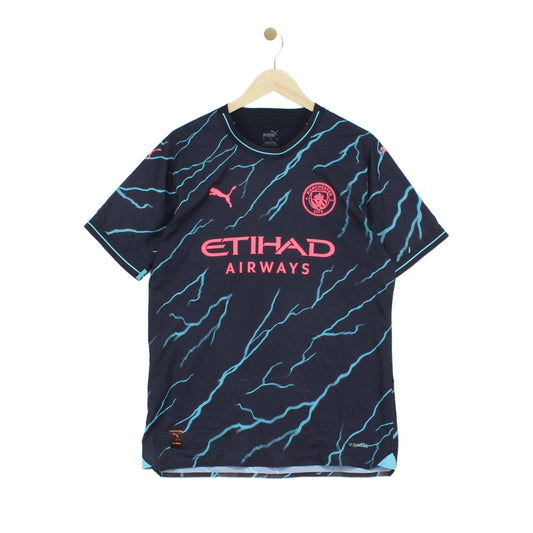 Mens Manchester City 2023-24 Football Shirt 3Rd Kit Player Issue