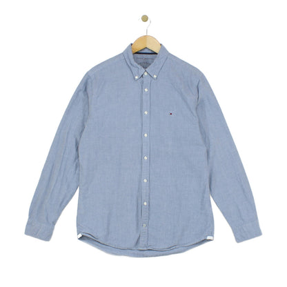 Mens Oxford Shirt Long Sleeve Button Up Cotton