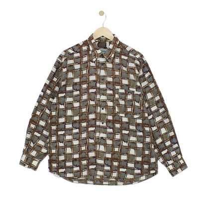 Mens Abstract Shirt Long Sleeve