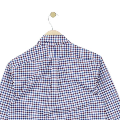 Mens Check Shirt Slim Fit Stretch
