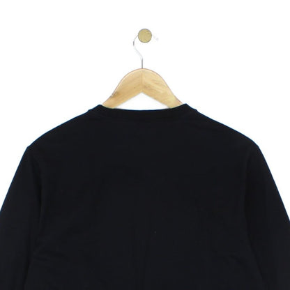Mens T-Shirt Long Sleeve Logo Knit Cotton