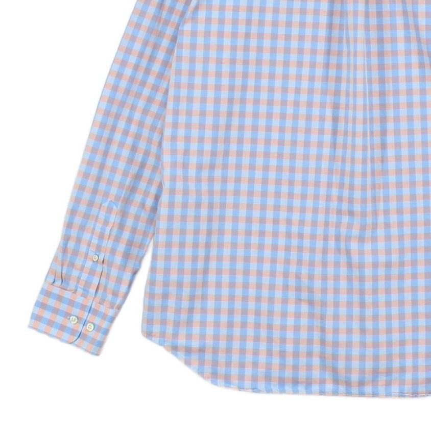 Mens Check Shirt Button Up Long Sleeve