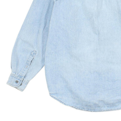 Mens Denim Shirt Long Sleeve Button Up