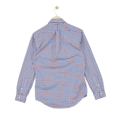 Mens Check Shirt Slim Fit Stretch