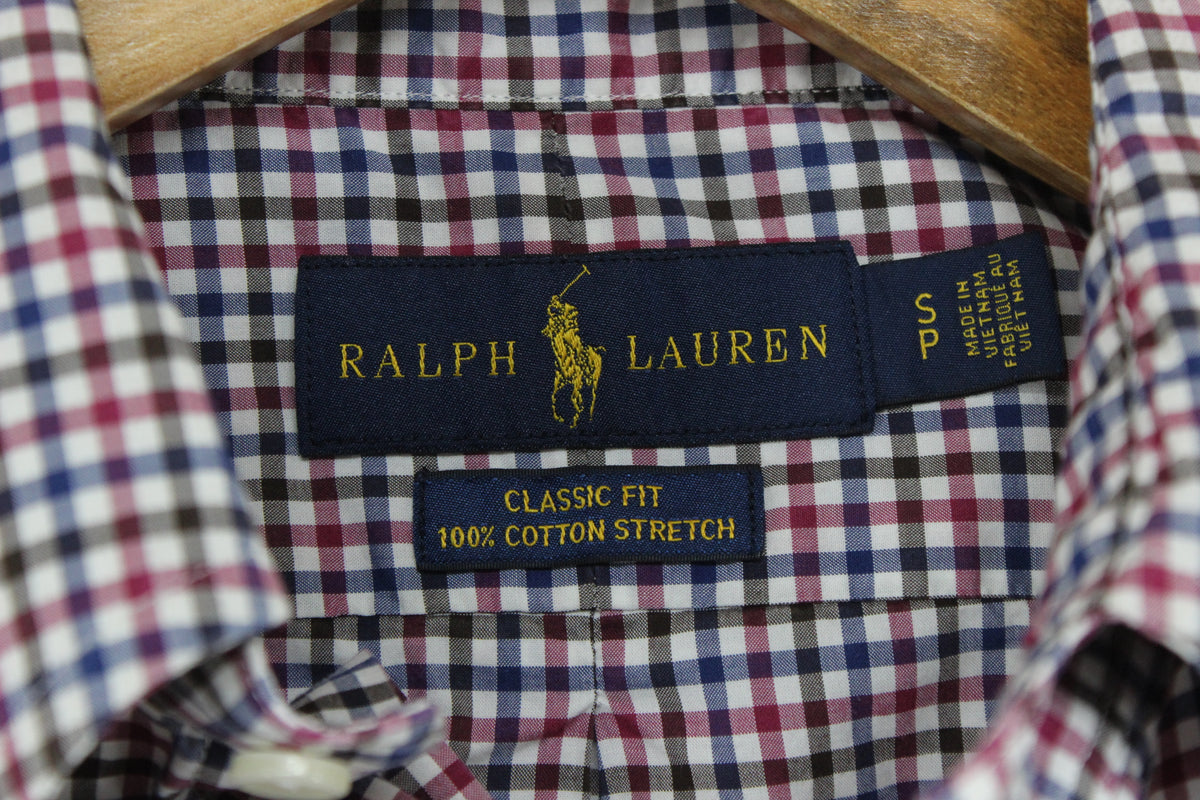 Mens Check Shirt Stretch Classic Fit