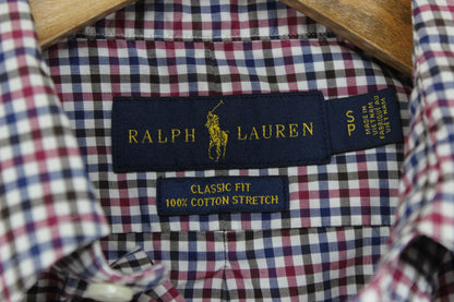 Mens Check Shirt Stretch Classic Fit