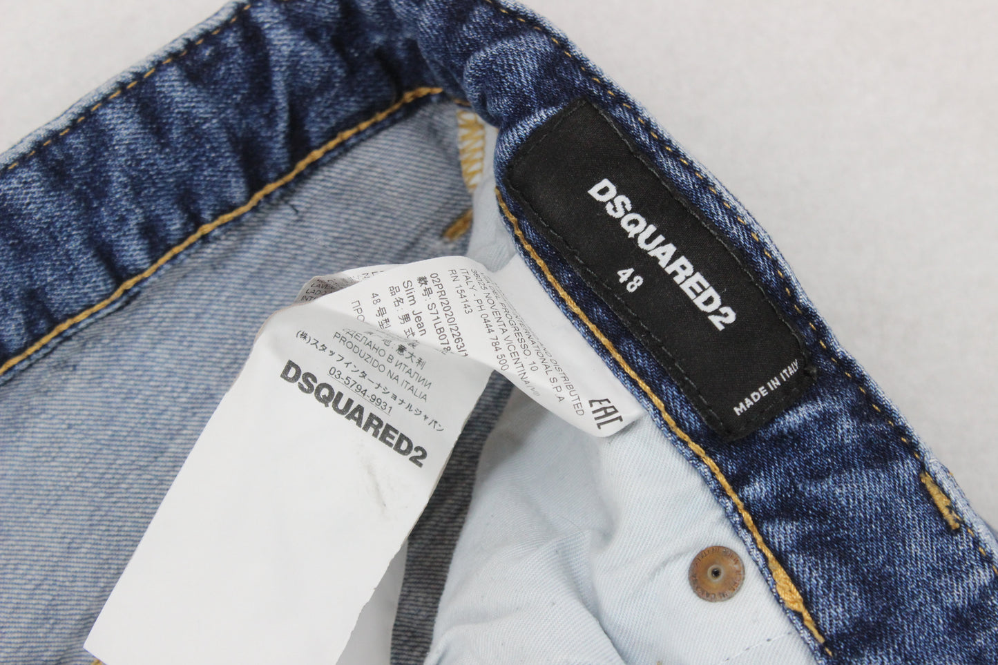 Mens Skinny Jeans Stretch Made In Italy Distressed