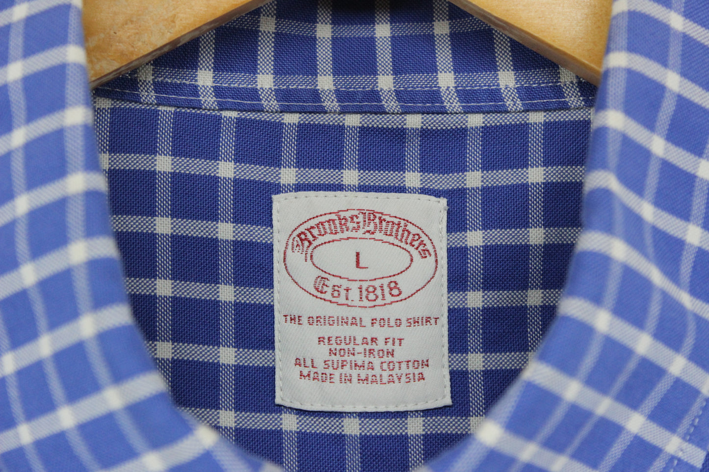 Mens Shirt Check Long Sleeve Classic
