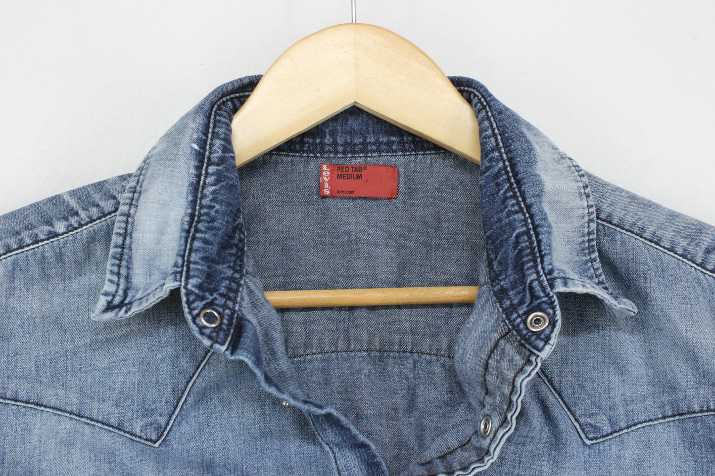 Mens Denim Shirt Long Sleeve Western