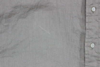 Mens Linen Shirt Short Sleeve Button Up