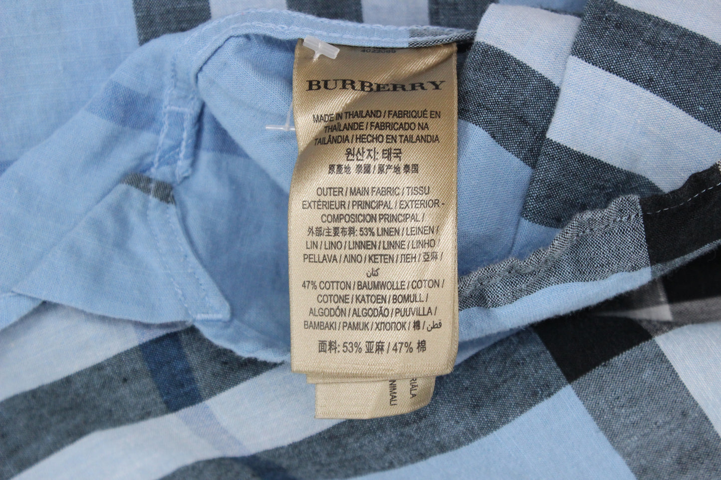 Mens Plaid Shirt Linen Cotton Button Down