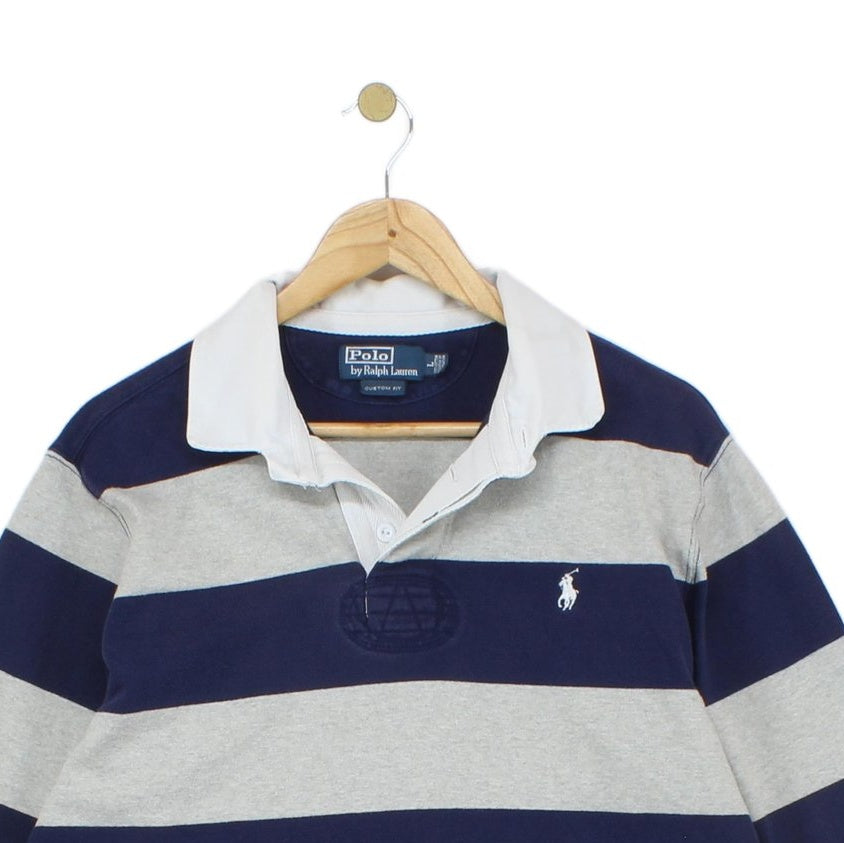 Mens Striped Rugby Shirt Custom Fit
