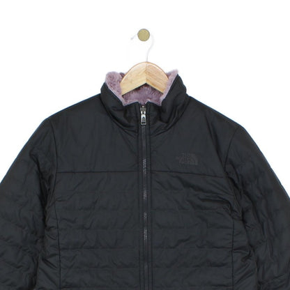Girls Quilted Jacket Insulated Reversible Fleece