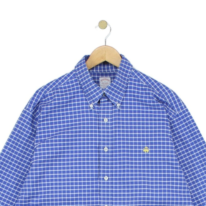 Mens Shirt Check Long Sleeve Classic