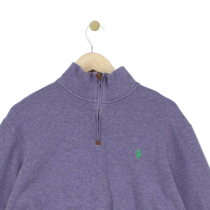 Womens 1/4 Zip Sweatshirt Cropped Reworked