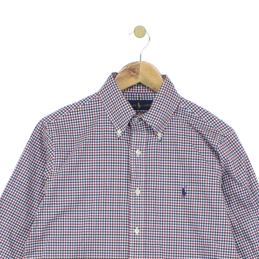 Mens Check Shirt Stretch Classic Fit