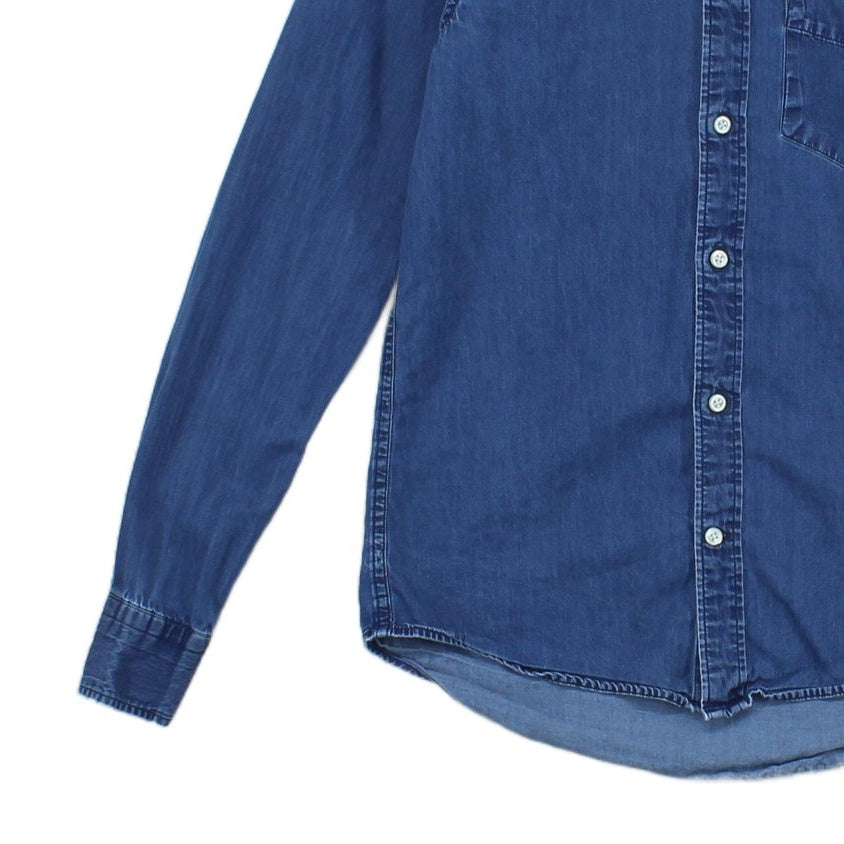 Mens Denim Shirt Button Up