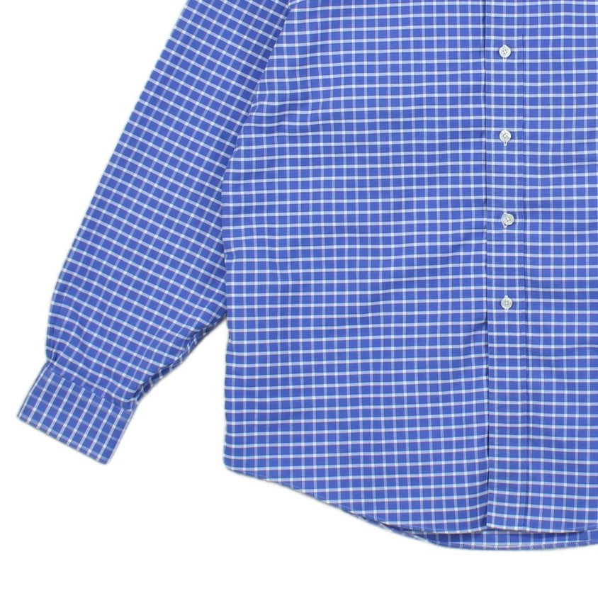 Mens Shirt Check Long Sleeve Classic