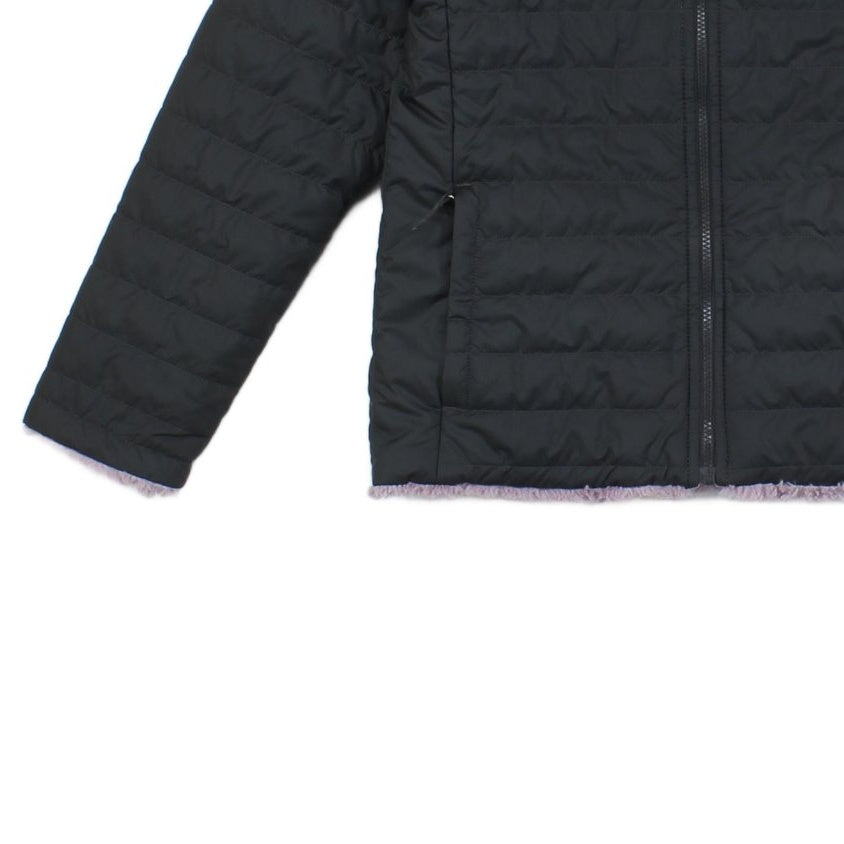 Girls Quilted Jacket Insulated Reversible Fleece