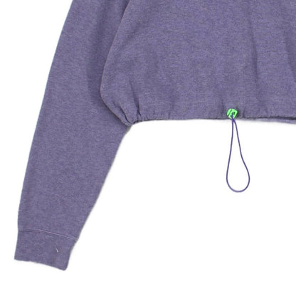 Womens 1/4 Zip Sweatshirt Cropped Reworked