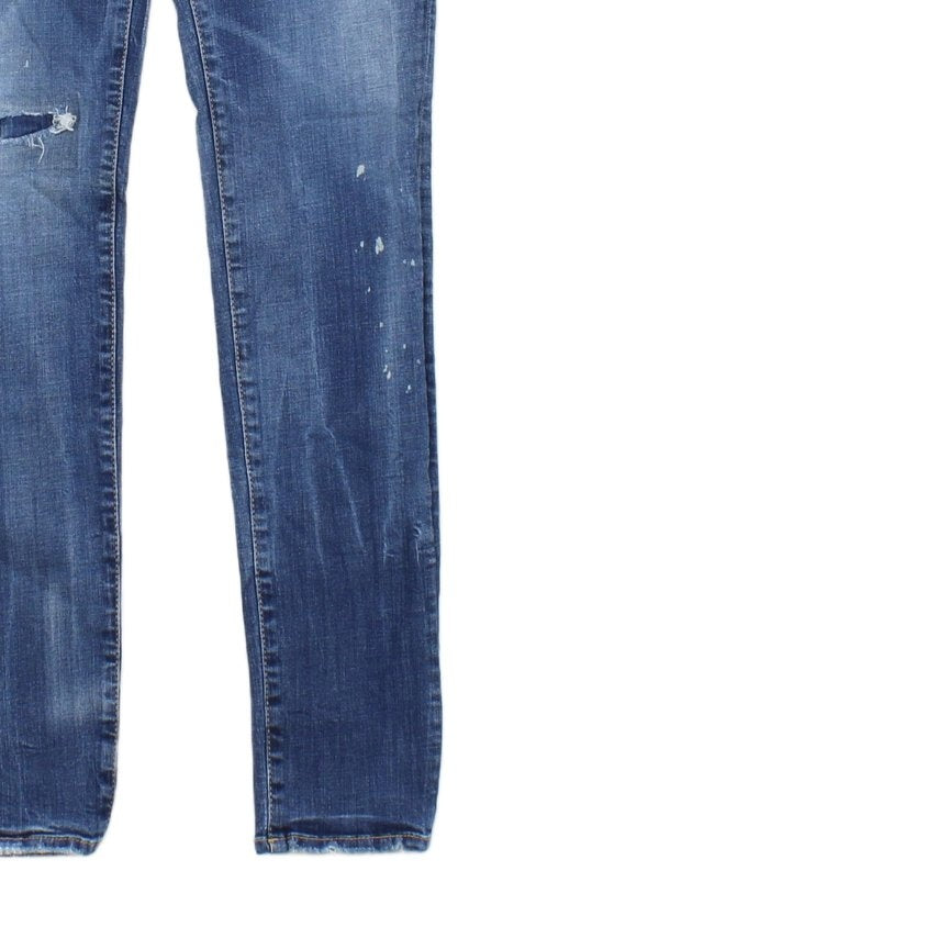 Mens Skinny Jeans Stretch Made In Italy Distressed