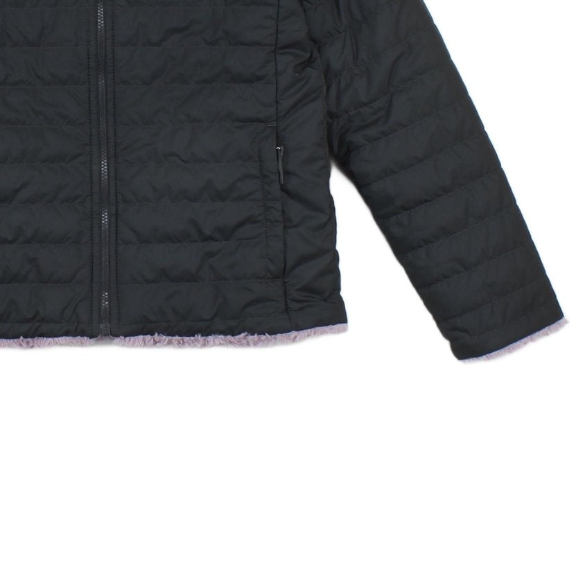 Girls Quilted Jacket Insulated Reversible Fleece