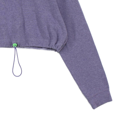 Womens 1/4 Zip Sweatshirt Cropped Reworked