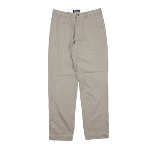 Mens Chino Trousers Straight Leg Flat