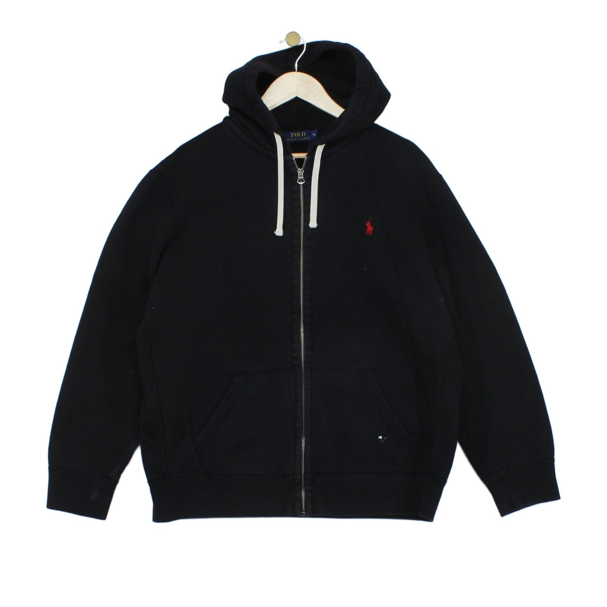 Mens Hoodie Full Zip Hooded Drawstring Logo