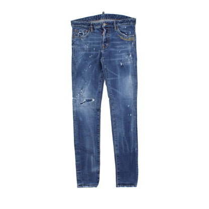 Mens Skinny Jeans Stretch Made In Italy Distressed