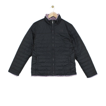 Girls Quilted Jacket Insulated Reversible Fleece