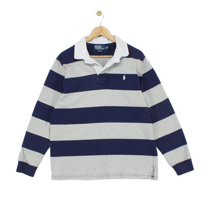 Mens Striped Rugby Shirt Custom Fit