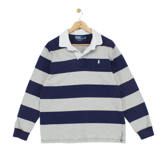 Mens Striped Rugby Shirt Custom Fit